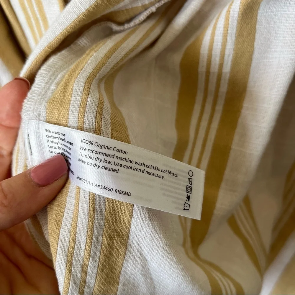 Eileen Fisher Reed White Stripe Kimono Duster Robe Coat